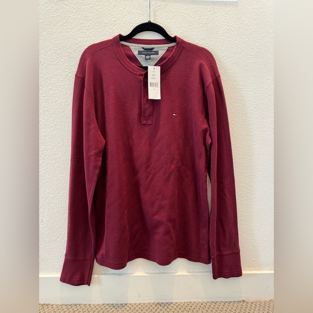 NWT - Tommy Hilfiger men’s cotton thermal long sleeve Henley top